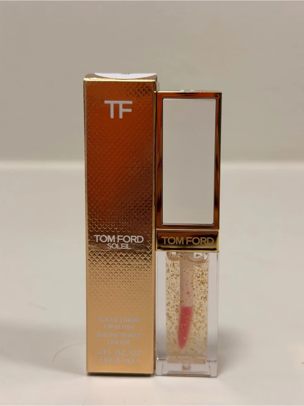 Tom Ford Soleil Sheer Lip Gloss - Pink with Gold Flakes NWT